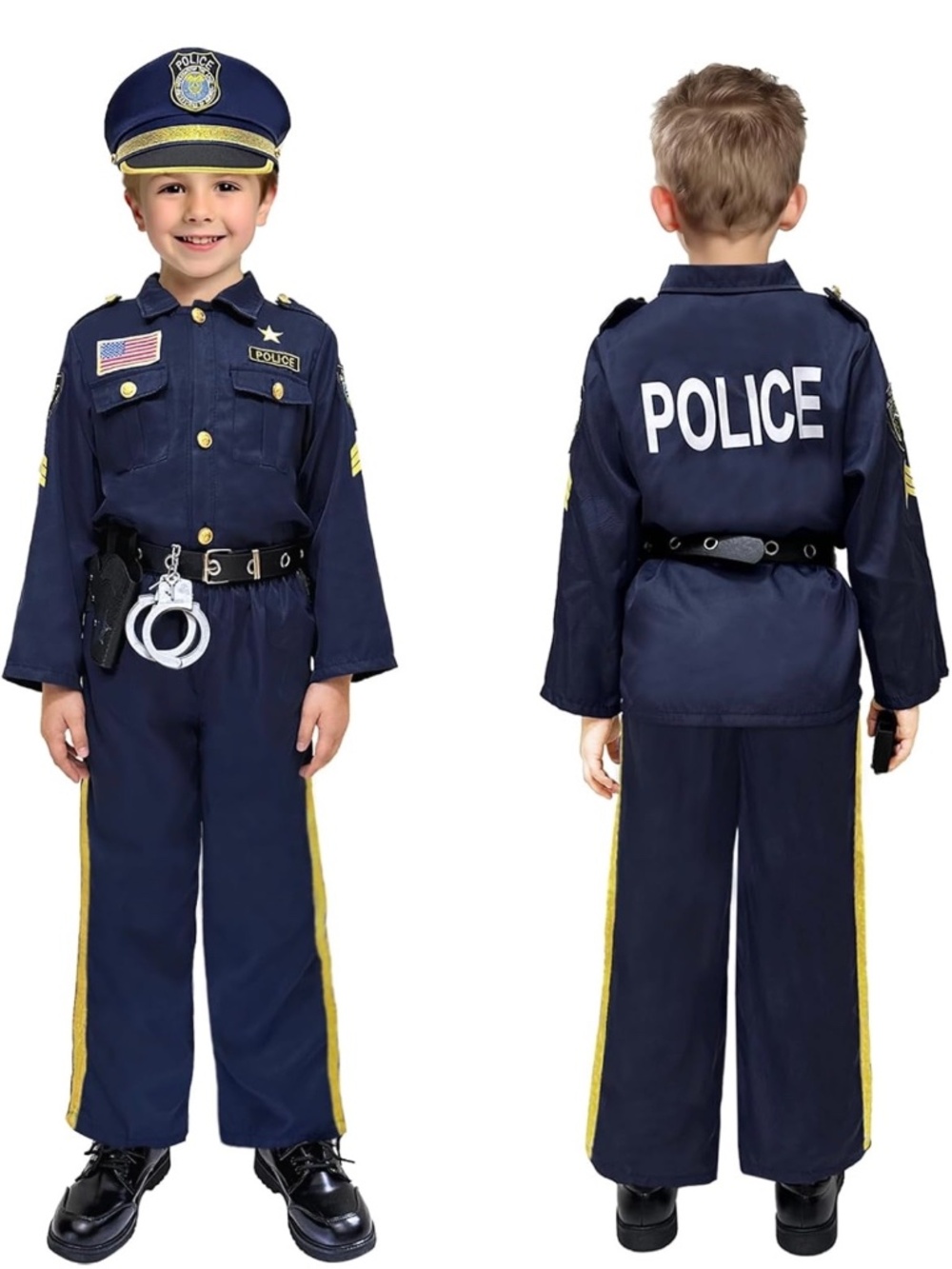 Police Halloween costume 6 yo